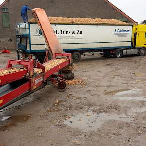 Het erf rond de bewaarschuur wordt in de komende maanden bestraat.