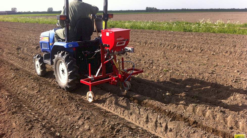 Mol Agrocom zaaide proefvelden en paste verschillende middelen en meststoffen volvelds en in de rij toe.