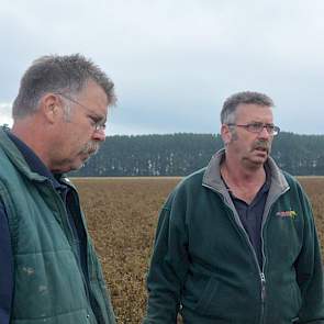 Het is het tweede jaar op rij dat de gebroeders Van Gammeren zijn getroffen door extreme regenval en misoogsten als gevolg daarvan. Vorig jaar waren ze de helft kwijt. ‘Ik kan er slecht tegen’, zegt David (links). ‘Ik kan er nu ook niet te veel op zeggen,