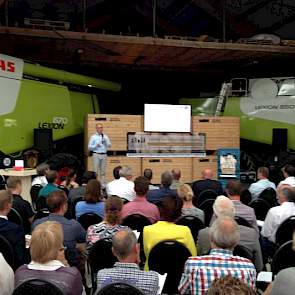 De zaal was gevuld met akkerbouwers, coöperatiemensen, afnemers en toeleveranciers van de akkerbouw. Alles gebeurde in de schuur van Jan Blitterswijk. Hij is een twitterende akkerbouwer met veel aandacht voor verantwoorde productie.