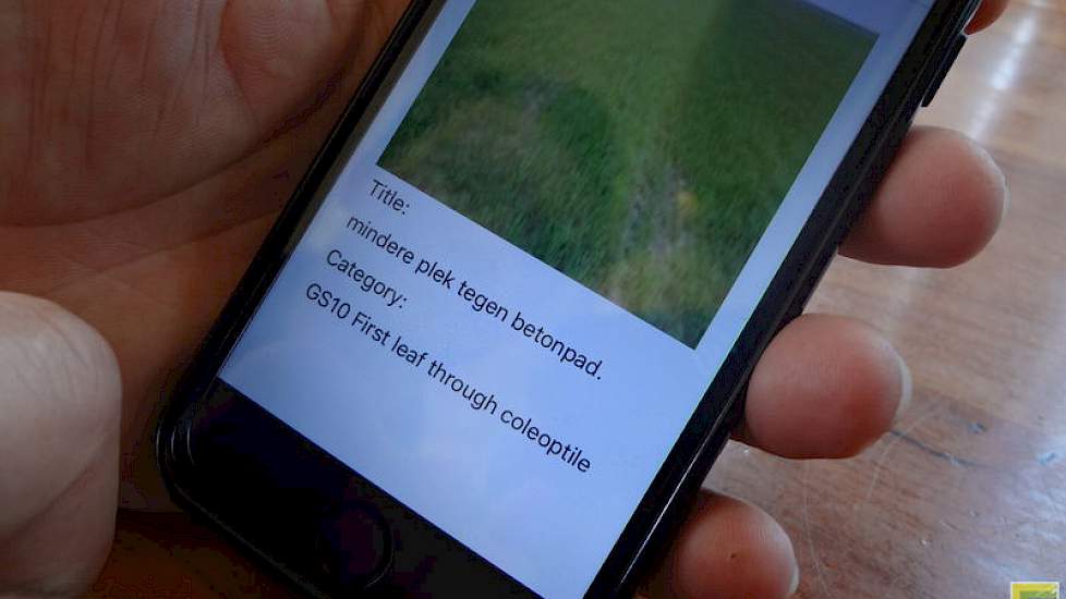 Een klik en de info verschijnt bij de teler of teeltadviseur op de mobiele telefoon.
