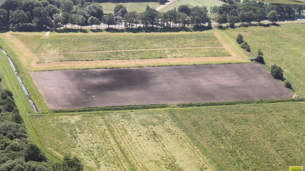 Tijdens de vlucht op 6 juni waren de verschillende grondslagen op de diverse akkerbouwpercelen goed zichtbaar.