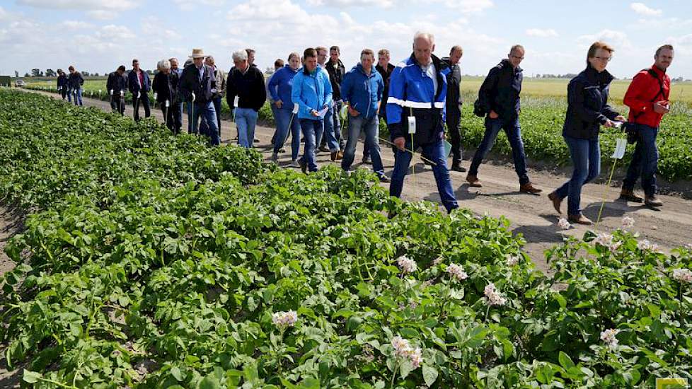 Speciale rondleidingen richtten zich op aardappelteelt, pootgoed, suikerbieten, uien en graan. In het veld gaven firma's en onderzoekers uitleg over de proeven die zij op het proefbedrijf hebben liggen.