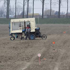 Zomergranen proefvelden zaaien