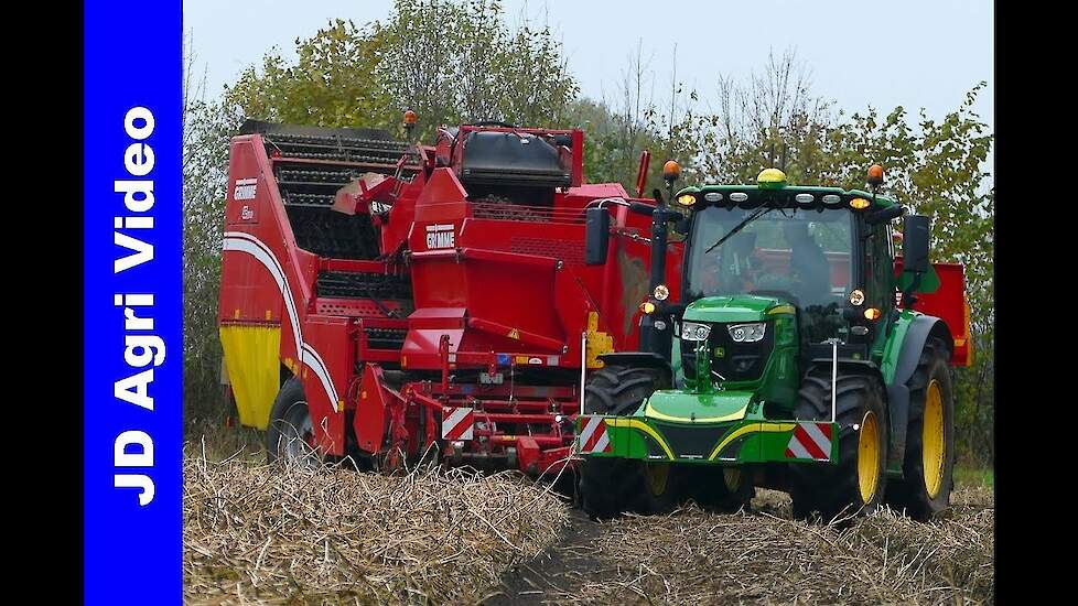 Aardappels rooien 2019 | Grimme | John Deere 6130R + 6820 | Harvesting potatoes | Versteeg Uddel