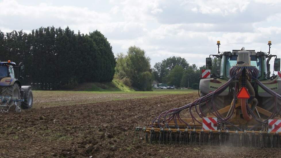 Smaragd en zaaimachine groenbemester