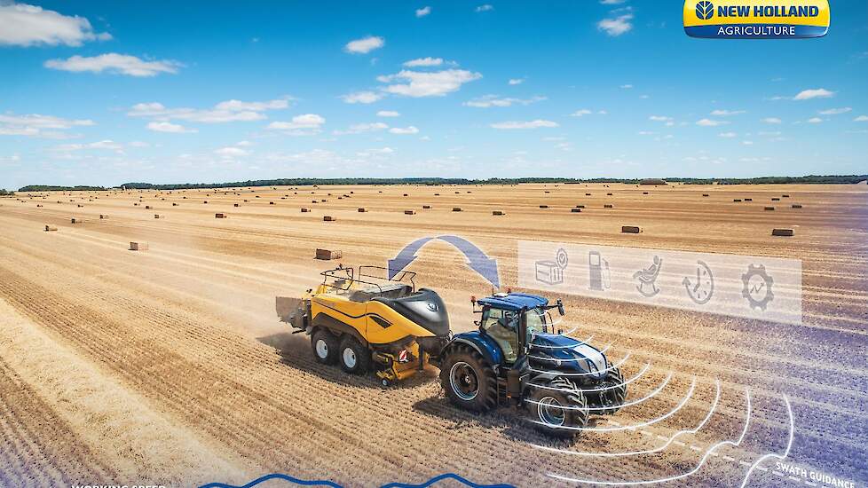 Als antwoord op de vraag naar uniforme baaldichtheden en -gewichten, brengt CNH Industrial New Holland het Big Baler Automation-systeem op de markt. De trekkerchauffeur stelt het gewenste baalgewicht in, waarna het systeem de bediening van de machine over