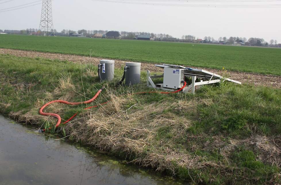 Zonnepomp voor peilgestuurde drainage