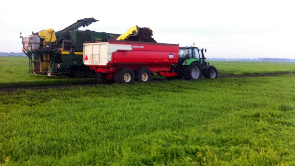 Het perceel is in totaal 15 hectare groot en wordt in 3 dagen geoogst(vrijdag, zaterdag, en maandag).